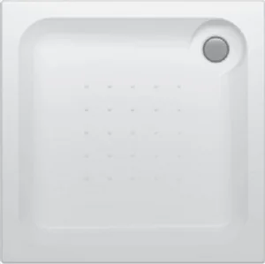 Sanipure Simplici 0010016 Square Shower Tray with Panel 80 × 80 cm, Pergamon