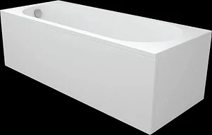 Sanipure Serena Bathtub 0010026 140 × 70 cm, Front Panel + 2 Side Panels, Pergamon