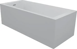Sanipure Netto 0010010 Bathtub with Panel, One Piece, 170 × 75 cm — Silver (00100100401)