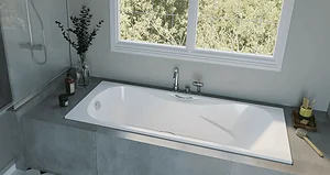Sanipure Garda 00100360021 Jacuzzi Bathtub, One Piece with Handle, 1 System, 170 × 75 cm — Black (00100360821)