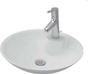 Sanipure Ambrose Countertop Basin 0016011 without Overflow with Mixer Hole 43 × 43 cm — Grey (001601105)