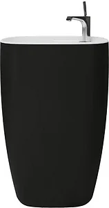 Sanipure Gardner One-Piece Freestanding Floor Basin 0016000 with Overflow 90 × 57 × 44 cm, Color: Grey (001600005)
