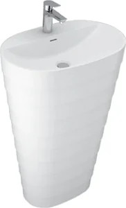 Sanipure Congo Floor Basin 0016003, 90 × 60 × 40 cm with Overflow, Prisca (001600333)