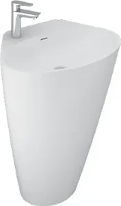 Sanipure Danube Floor-Standing Solid Surface Basin 0016005 Size 90 × 58 × 43 cm with Overflow — Mocha (001600525)