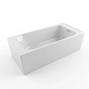 Duravit Emilia 807118 Seamless One-Piece Bathtub, Right-Hand 150 × 70 cm, including Waste and Drain, Colors