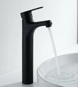 Global Standard Mira Plus GSL 1041 B Tall Basin Mixer, 31 cm, Matte Black