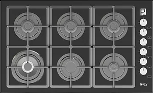 HPT903G – Gas Hob 6 Eyes Heavy Duty Grids