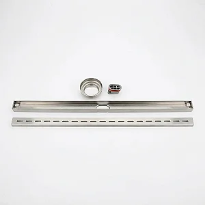 مجرى شاور استانلس جينيس G-007-C-2 كروم مط 60 سم بوجهين عرض 3.2 سم سُمك 3 مللي بطابق عدم رجوع المياه والحشرات والروائح