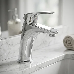 Global Standard Girona Basin Mixer, Glossy Chrome, GS L 1150 C, Height 17 cm