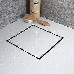 غطاء بيبه دريم جينيس GN-002-C كروم 15 × 15 سم استانلس ستيل سُمك 1 مم وجه استانلس ووجه لتركيب سيراميك