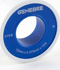 Ginebri 395000 Teflon Tape, 12 m, Spanish Made