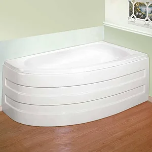 Marina Massage Bathtub 160 × 90 cm, 1 System 8 Chrome Jets, Right Side Panel, White