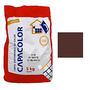 CAPACOLOR 0-15 E5K Grout for Ceramic & Porcelain, 18 Marrón Oscuro - Dark Brown, Made in Spain