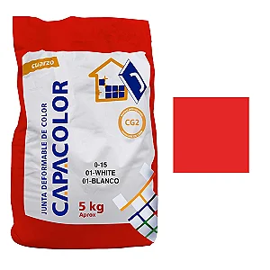 CAPACOLOR 0-15 E5K Grout for Ceramic & Porcelain, 30 Rojo - Red, Made in Spain