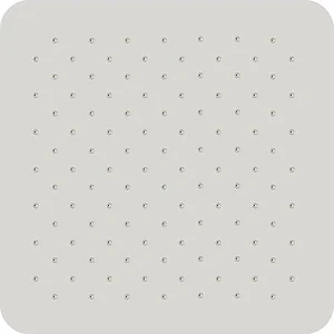 طاسة دش مربعة 30 × 30 سم اللون كروم من مقبل