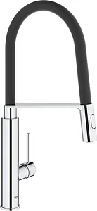 Grohe Concetto 31491000 Professional Single Lever Kitchen Mixer, Black
