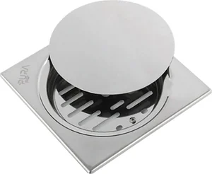غطاء بيبه بصفايه بيورا كارت كروم DC 15 C استانلس ستيل 304 مقاس 15 × 15 سم