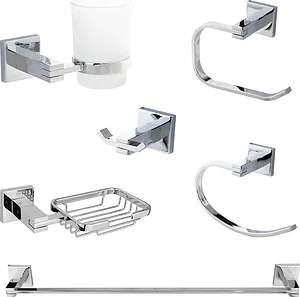 طقم اكسسوارات دريم DR 7200 C كروم استانلس ستيل عدد 6 قطع
