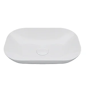Sanipure Eros Above-Counter Basin, White, 60 cm with Fixing Set