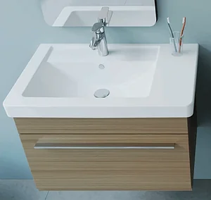 Icarus Vanity Basin 75 cm with Overflow and Left Mixer Hole, White