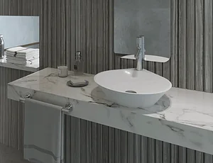 Sanipure Gotcha Countertop Basin without Overflow with Mixer Hole 43.5 × 50.9 cm, White
