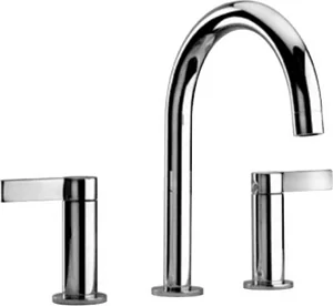 Duravit Aqua 3-Hole Basin Mixer AQ1060005E10 with Pop-up Waste, 3/8 Supply, Ceramic Cartridge with Temperature Limiter and Water Saving Aerator