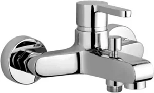 Duravit Aqua Wall-Mounted Bath Mixer, Ceramic Cartridge with Temperature Limiter and Water-Saving Aerator, AQ5230000E10