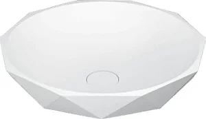 Rombo Countertop Basin without Overflow, 45 cm, White