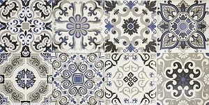 Alfa Renad Glossy Grey Geometric Wall Ceramic 31.5 × 63 cm, First Choice