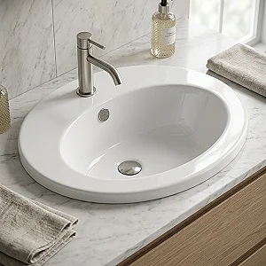 Sanipure Saturn Countertop Basin, 60 cm, White