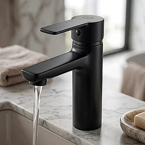 Global Standard Sky Basin Mixer GS L 1070 ND BP, Height 16 cm, Matte Black