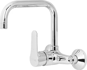 Global Standard Mira Plus GSL 1045 CP Wall-Mounted Kitchen Mixer, Chrome with Upper Spout