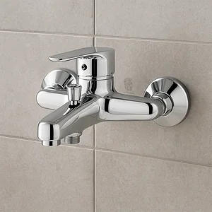 Global Standard Mira Plus GS L 1011 CP Bath Mixer with Diverter, Glossy Chrome