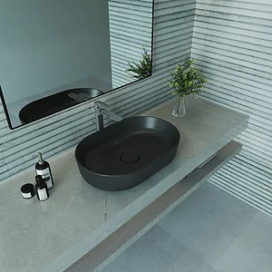 Titan Above-Counter Basin 60 without Mixer Hole, Black