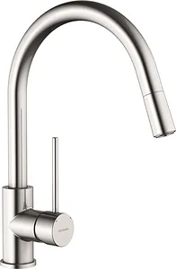 Juniper FRV6120744 Pull-Out Kitchen Mixer, Matte Stainless Steel