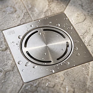 Genebre 21006 Touch Stainless Steel Floor Drain Cover, 15 × 15 cm, Imported Spanish Made