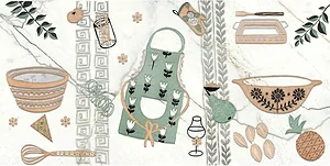 Cleopatra Catalina Mix Kitchen Laser-Cut Wall Ceramic, First Choice, 30 × 60 cm C CMK