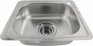 حلة / حوض KS 570 مقاس 56 × 46 سم سمك 0.8 مم بفتحة صرف مقاس 6 بوصة  KS 570  استالس