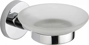 Infinity 1539C Glass Soap Dish with Stainless Steel Holder, Chrome