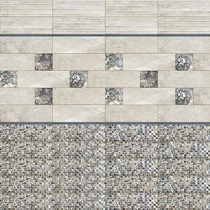 Gemma Mia Mosaic Flower Interced Wall Ceramic, 20 × 60 cm, Third Choice