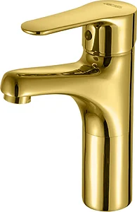 Global Standard Mira Plus GSL 1042 ND GP Basin Mixer, Height 23 cm, Gold