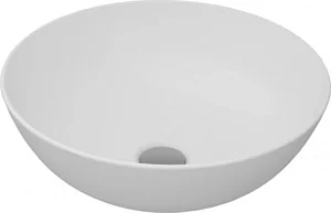 Sanipure Hera Round Above-Counter Basin, 41 cm, White