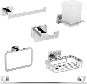 Dream DR 7700 C Stainless Steel Accessories Set, 6 Pieces, Chrome