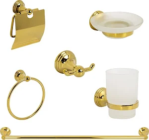 Accessories Set, 6 Pieces, 1150-G, Gold
