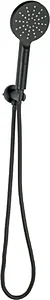 Global Standard Mira GSS 3515 - 2 EBP Shower Head Set with Concealed Outlet Elbow, Black, 3-System with 150 cm Stainless Steel Hose
