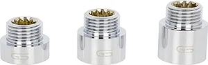 Global Standard A 3200 - 1 Extension Coupling Set, 160g, Chrome, 3 Pieces, ½ × ½ inch, Various Lengths