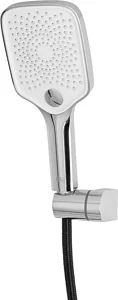 Mia MIA 07 Shower Set, White × Chrome, 2-Function Shower Head, 150 cm Anti-Twist Hose, Holder and Fixing Set