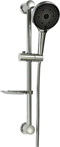 Global Standard Girona Plus GSS 3455 - 1 CP Shower Column, 3-Function Shower Head, 150 cm Thermal Hose and Soap Dish, Chrome