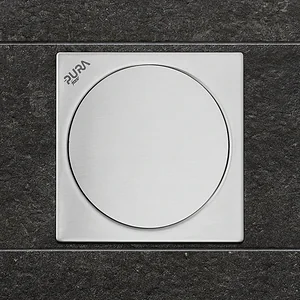غطاء بيبه بصفايه بيورا تاتش (1.5ملى) كروم DC 15 C استانلس ستيل 304 مقاس 15 × 15 سم