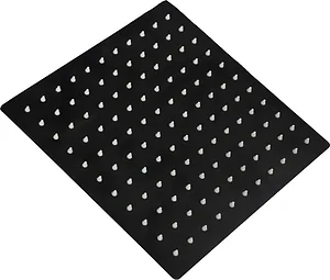 Global Standard Miral GSS 3560 EBP Shower Tray, Black Stainless Steel, Square 24.5 cm
